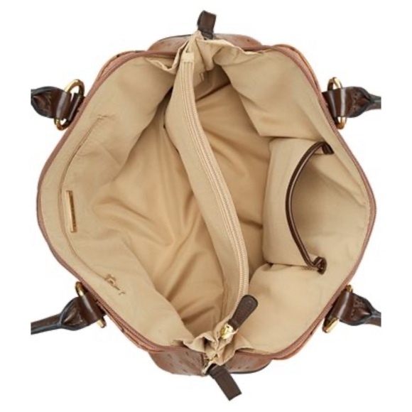 NWT  Ostrich-Embossed Dome Satchel - Picture 6 of 10